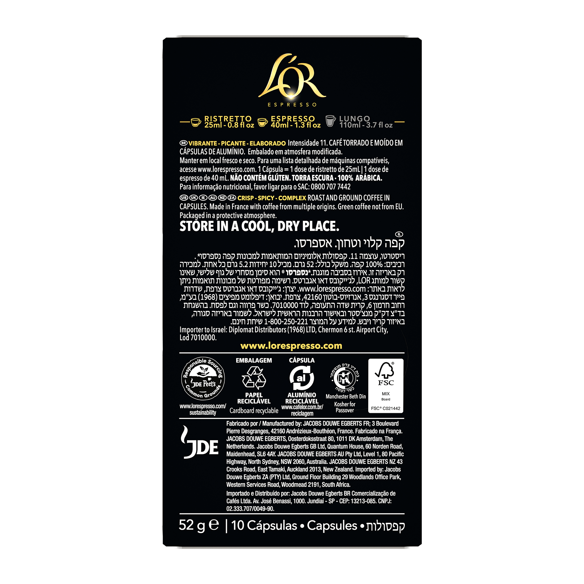 L'OR Ristretto Decaffeinato Espresso Capsules - Image 7